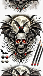 skulls tattoo design ideas Realism natural contours dark beauty symbolising endurance