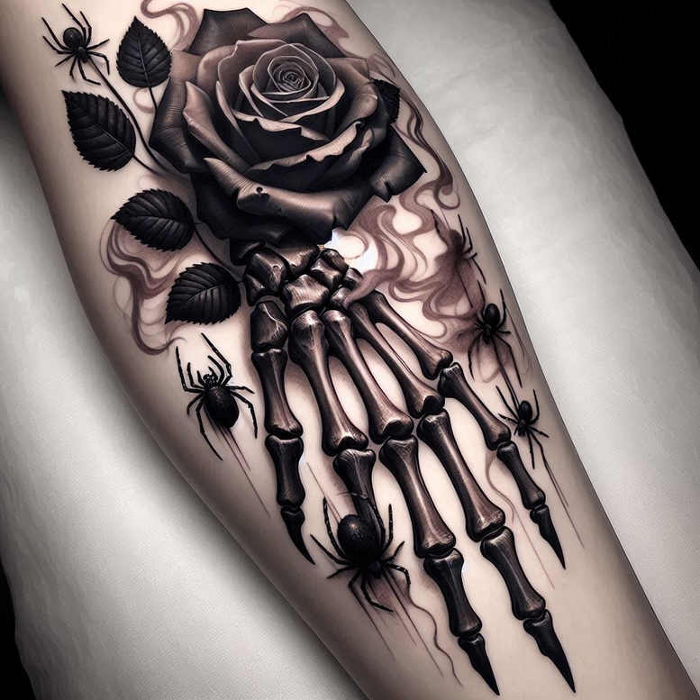 skulls tattoo design ideas Surrealism unreal death charm for forearm