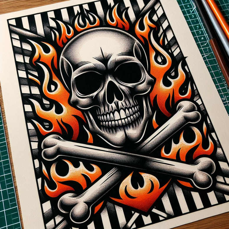 skulls tattoo design ideas solid fill edgy realism for ribs