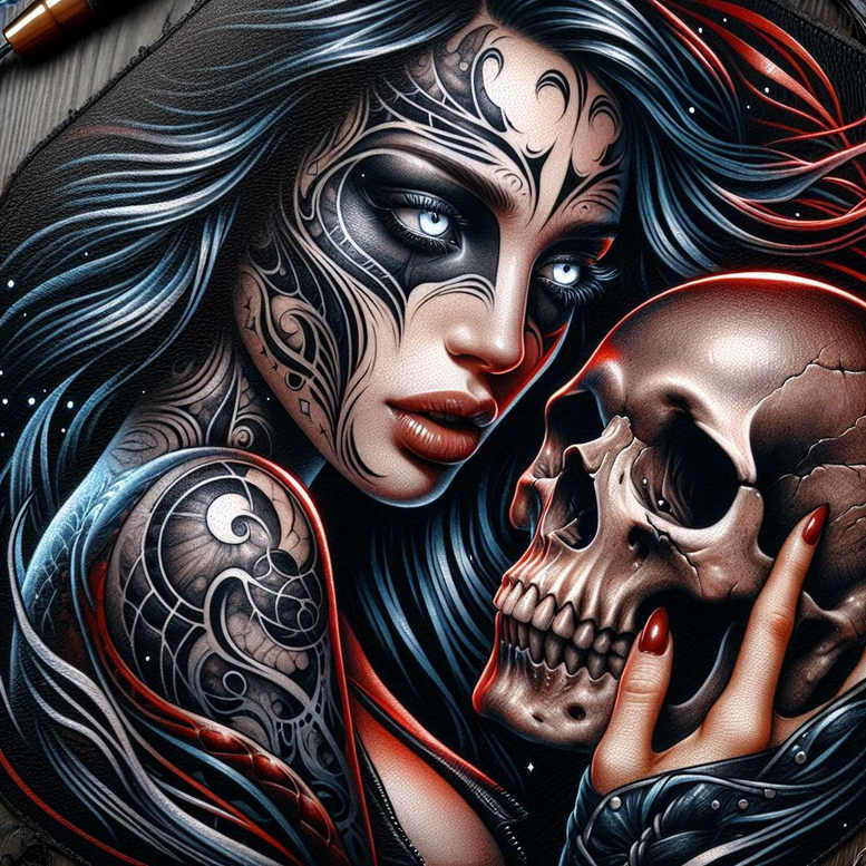 skulls tattoo design ideas photo-realistic edgy realism shows perseverance