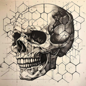 skulls tattoo design ideas Surrealism unconscious imagery eternal silence for collarbone