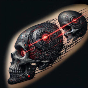 skulls tattoo design ideas Surrealism unconscious imagery gothic for shoulder blade