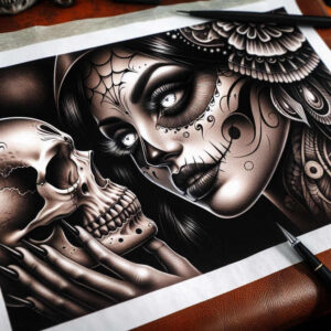 skulls tattoo design ideas layered inks gothic symbol of determination