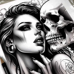skulls tattoo design ideas classic shading grim tone for lower chest