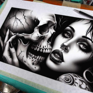 skulls tattoo design ideas rich shading morbid elegance embodying determination