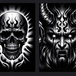 skulls tattoo design ideas volume effect mystical death for full back