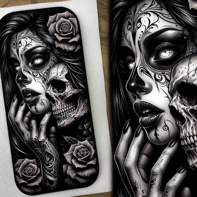 skulls tattoo design ideas lifelike silent watcher for upper shoulder