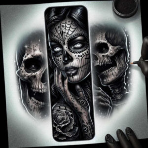 skulls tattoo design ideas textured fills skeletal art for side