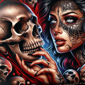 skulls tattoo design ideas Surrealism metaphysical vanitas embodying perseverance