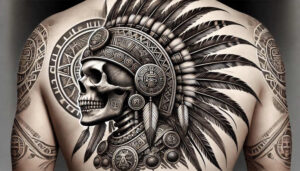 war-motif-skull-tattoo – tattoo design ideas free ai generated – haunted – for-lower-arm – Gallery: skulls-inkby-ai
