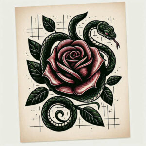 3d-snake-tattoo – tattoo design ideas free ai generated – dainty – for-elbow – Gallery: snakes-inkby-ai