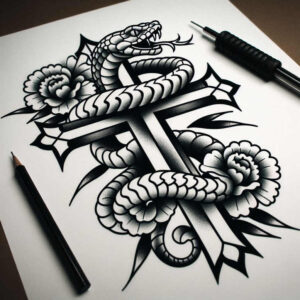 detailed-snake-tattoo – tattoo design ideas free ai generated – petite – for-inner-arm – Gallery: snakes-inkby-ai