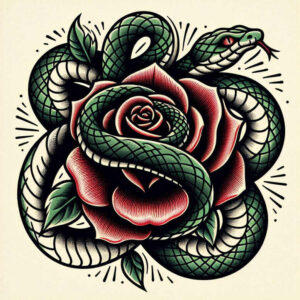 mystical-snake-tattoo – tattoo design ideas free ai generated – abstract – for-calf – Gallery: snakes-inkby-ai