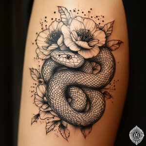 snakes tattoo design ideas smooth fine dot endurance and power