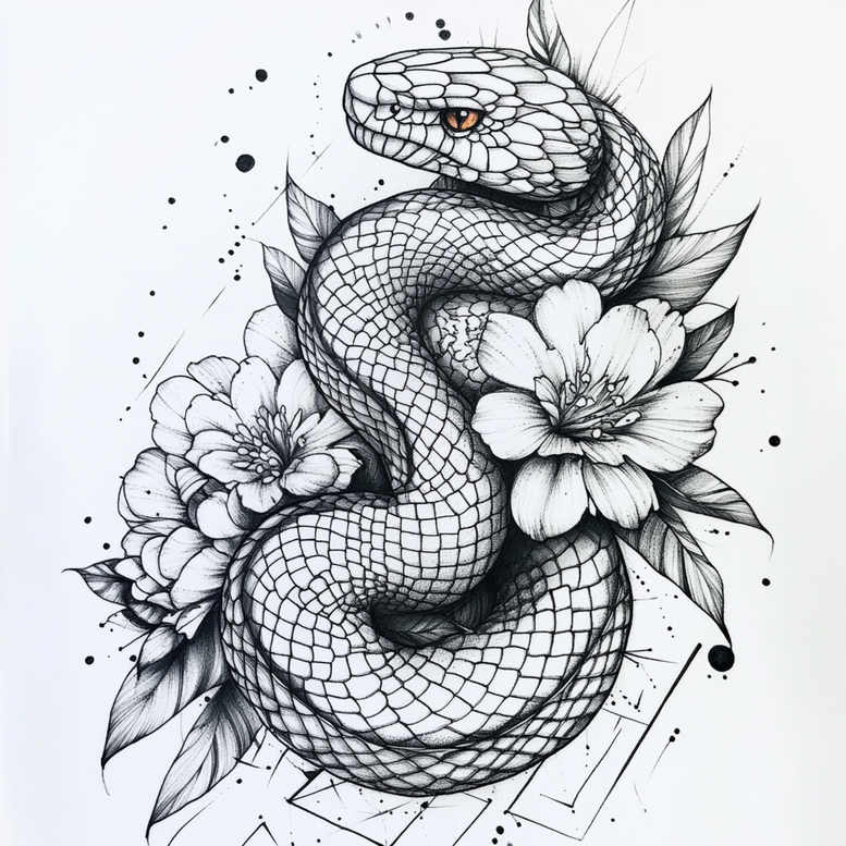 snakes tattoo design ideas sharp contrast gentle for wrist