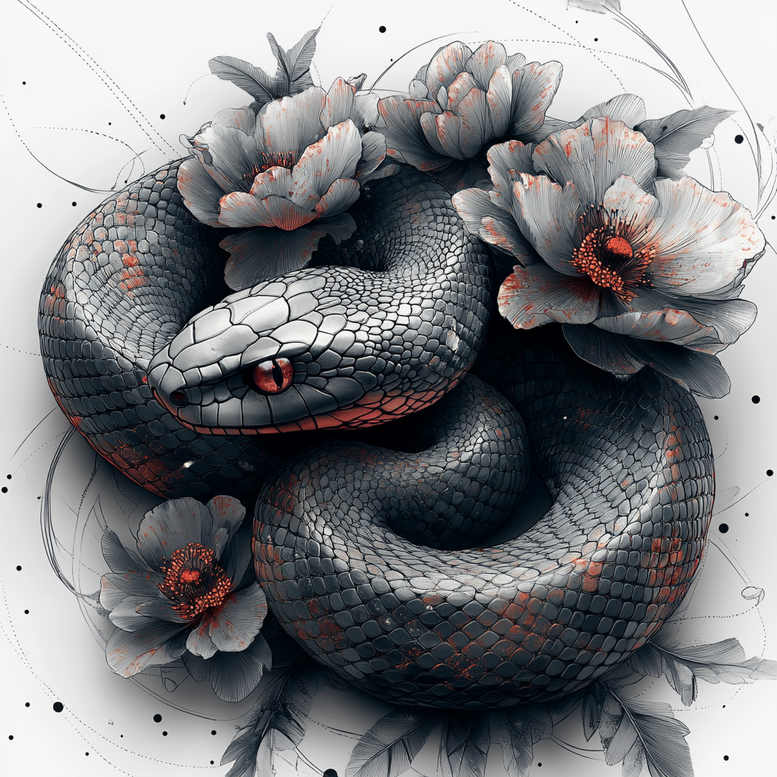 snakes tattoo design ideas Neotraditional balanced tones minimal texture for temple