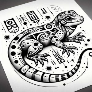power-god-sobek-tattoo-distorted-for-thigh – tattoo design ideas free ai generated – Gallery: sobek-inkby-ai
