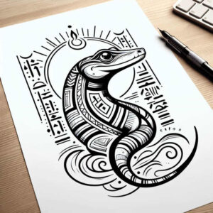 war-god-sobek-tattoo-macabre-for-full-back – tattoo design ideas free ai generated – Gallery: sobek-inkby-ai