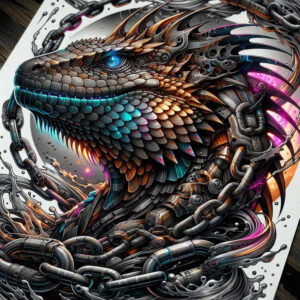 strength-symbol-sobek-tattoo-disturbing-for-back-shoulder – tattoo design ideas free ai generated – Gallery: sobek-inkby-ai