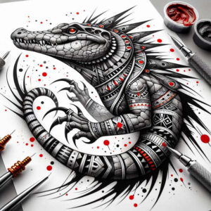 life-symbol-sobek-tattoo-bloodcurdling-for-forearm – tattoo design ideas free ai generated – Gallery: sobek-inkby-ai