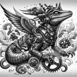 magic-motif-sobek-tattoo-mirror-image-for-lower-chest – tattoo design ideas free ai generated – Gallery: sobek-inkby-ai