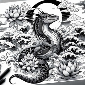 fertility-god-sobek-tattoo-void-for-upper-back – tattoo design ideas free ai generated – Gallery: sobek-inkby-ai