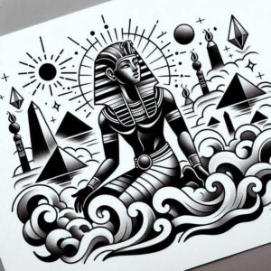 crocodile-god-tattoo-uncanny-for-arm – tattoo design ideas free ai generated – Gallery: sobek-inkby-ai