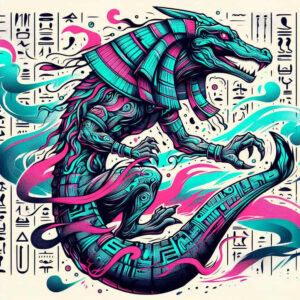 mystical-symbol-sobek-tattoo-unsettling-for-spine – tattoo design ideas free ai generated – Gallery: sobek-inkby-ai