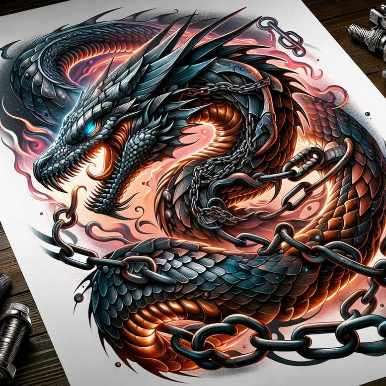 colorful-sobek-tattoo-demonic-for-foot – tattoo design ideas free ai generated – Gallery: sobek-inkby-ai