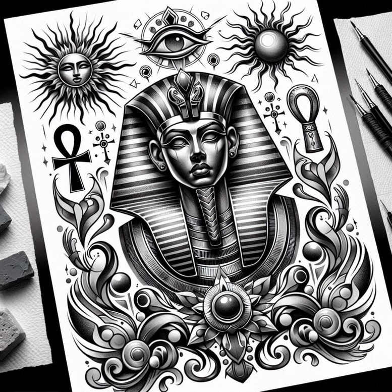 trident-sobek-tattoo-strange-laughter-for-upper-shoulder – tattoo design ideas free ai generated – Gallery: sobek-inkby-ai