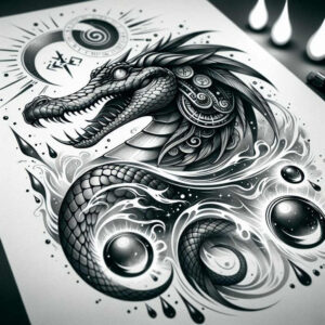 rebirth-symbol-sobek-tattoo-possessed-for-upper-back – tattoo design ideas free ai generated – Gallery: sobek-inkby-ai