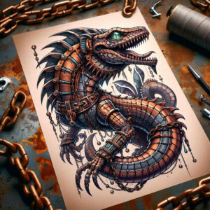 energy-sobek-tattoo-nightmarish-for-scapula – tattoo design ideas free ai generated – Gallery: sobek-inkby-ai