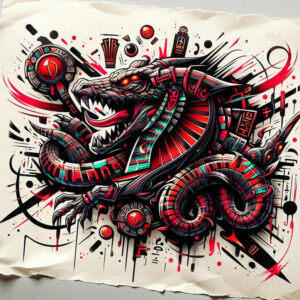shadow-sobek-tattoo-unnatural-for-shoulder – tattoo design ideas free ai generated – Gallery: sobek-inkby-ai