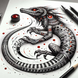 detailed-sobek-tattoo-torment-for-wrist – tattoo design ideas free ai generated – Gallery: sobek-inkby-ai