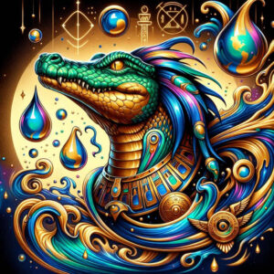 organic-line-sobek-tattoo-foreboding-for-lower-leg – tattoo design ideas free ai generated – Gallery: sobek-inkby-ai