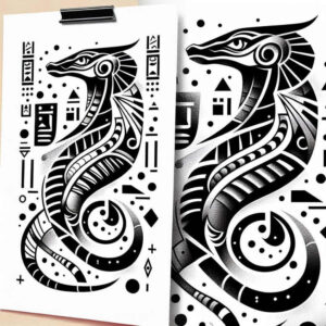energy-sobek-tattoo-abyss-for-elbow – tattoo design ideas free ai generated – Gallery: sobek-inkby-ai