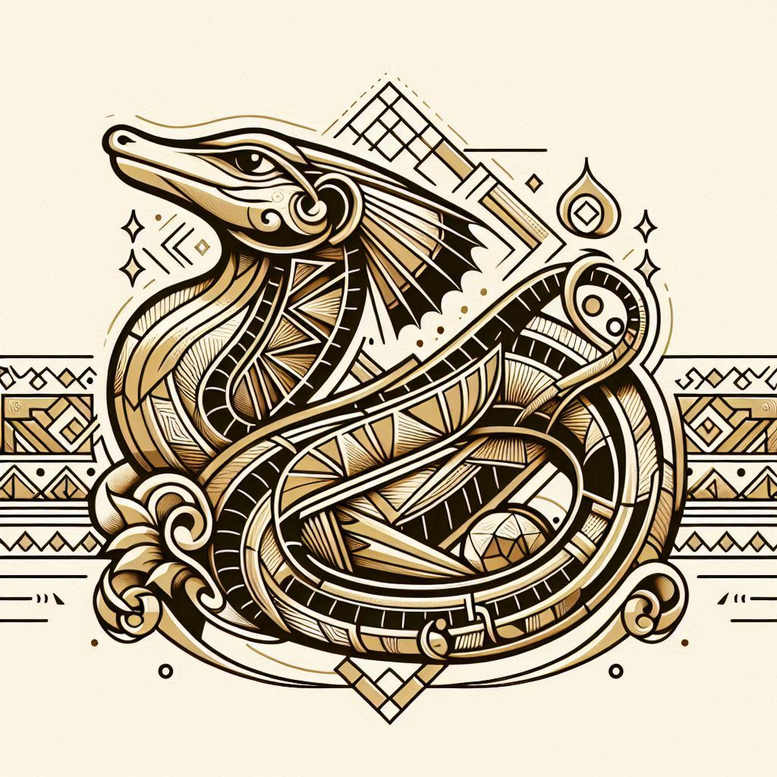 rebirth-symbol-sobek-tattoo-chained-for-upper-arm – tattoo design ideas free ai generated – Gallery: sobek-inkby-ai