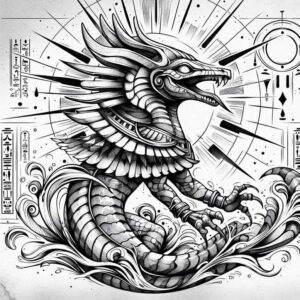 water-motif-sobek-tattoo-sacrifice-for-wrist-side – tattoo design ideas free ai generated – Gallery: sobek-inkby-ai