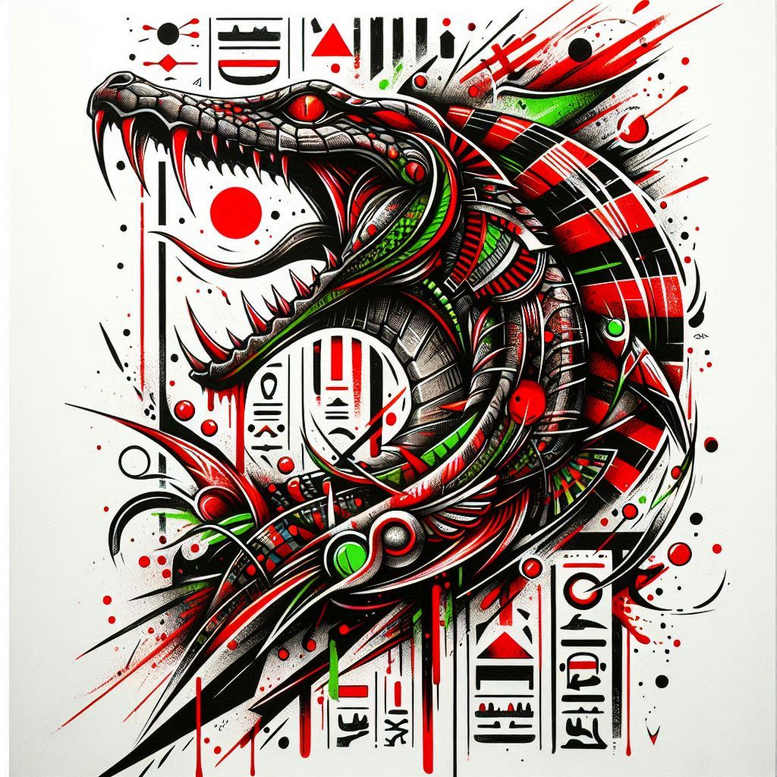 sobek tattoo design ideas Surrealism unconscious imagery ancient protector for back of neck