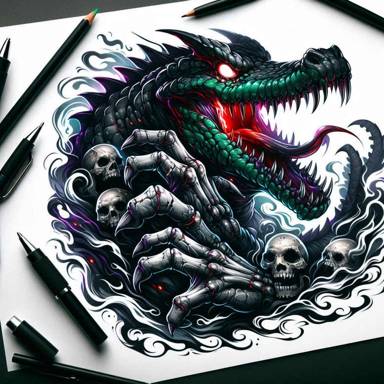 sobek tattoo design ideas soft blending ancient protector symbolising endurance