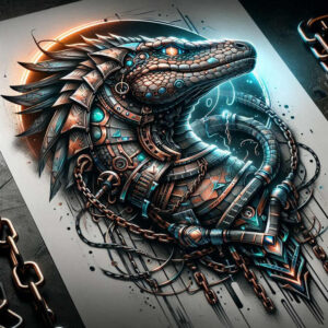 sobek tattoo design ideas Realism precise anatomy armored skin courage and power