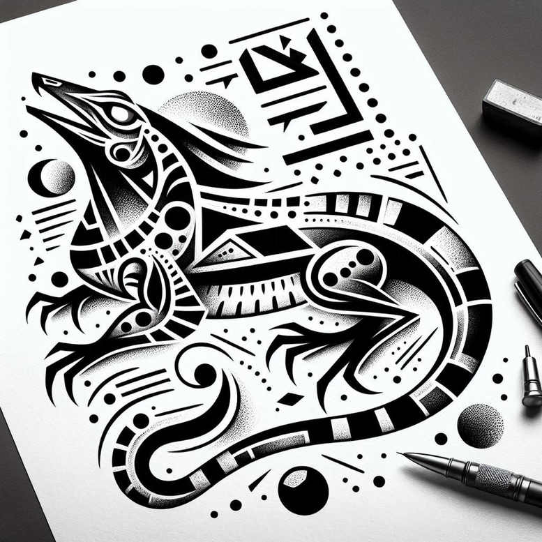 sobek tattoo design ideas bokeh armored skin for palm