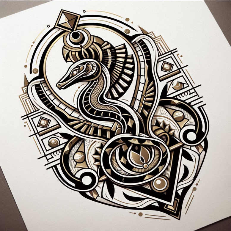 sobek tattoo design ideas wide-angle crocodile entity shows strength