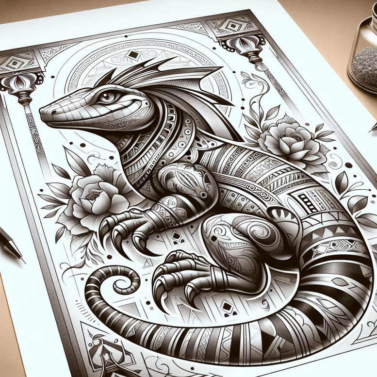 sobek tattoo design ideas deep blacks crocodile god embodying determination