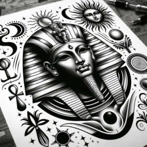 sobek tattoo design ideas artistic contrast crocodile god for full back