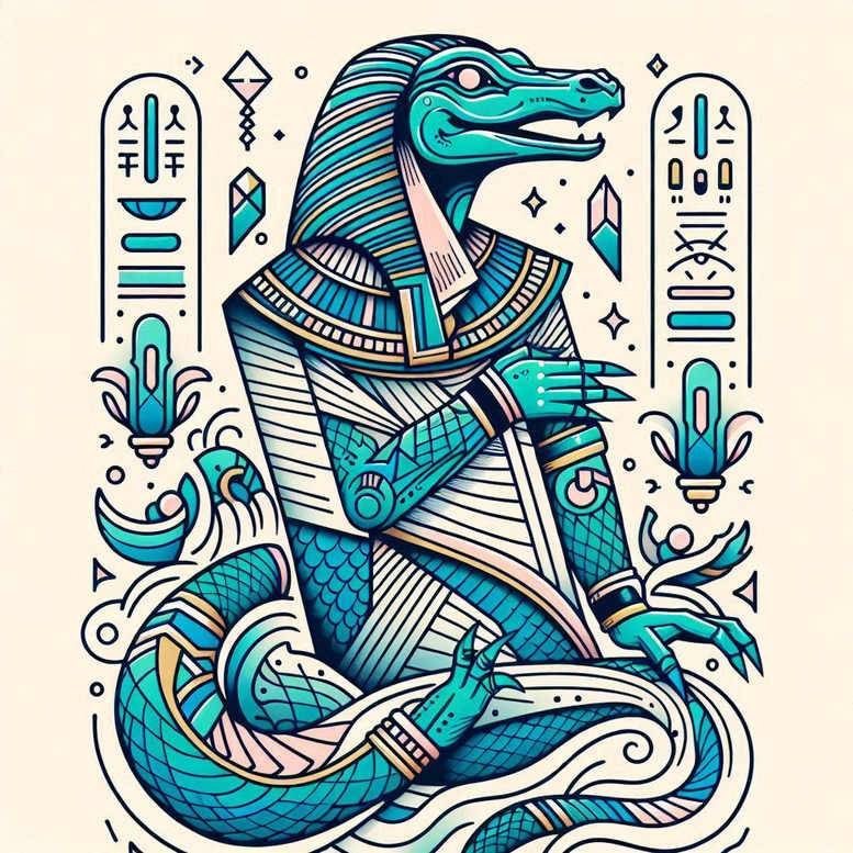sobek tattoo design ideas razor-sharp divine warrior for outer arm
