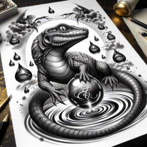 sobek tattoo design ideas Realism realistic lighting divine warrior shows endurance