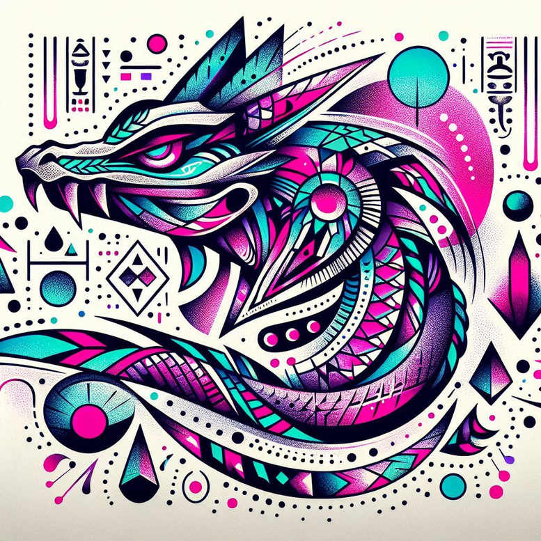 sobek tattoo design ideas matte-finish Egyptian protector for collarbone
