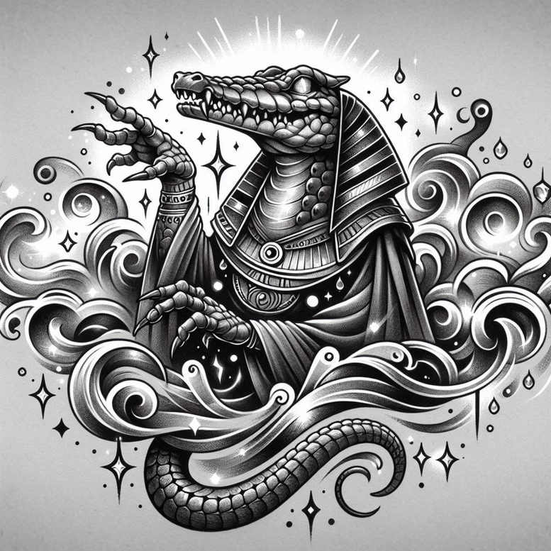 sobek tattoo design ideas vivid mythic beast for hip