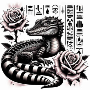 sobek tattoo design ideas ethereal textures nile beast for upper arm